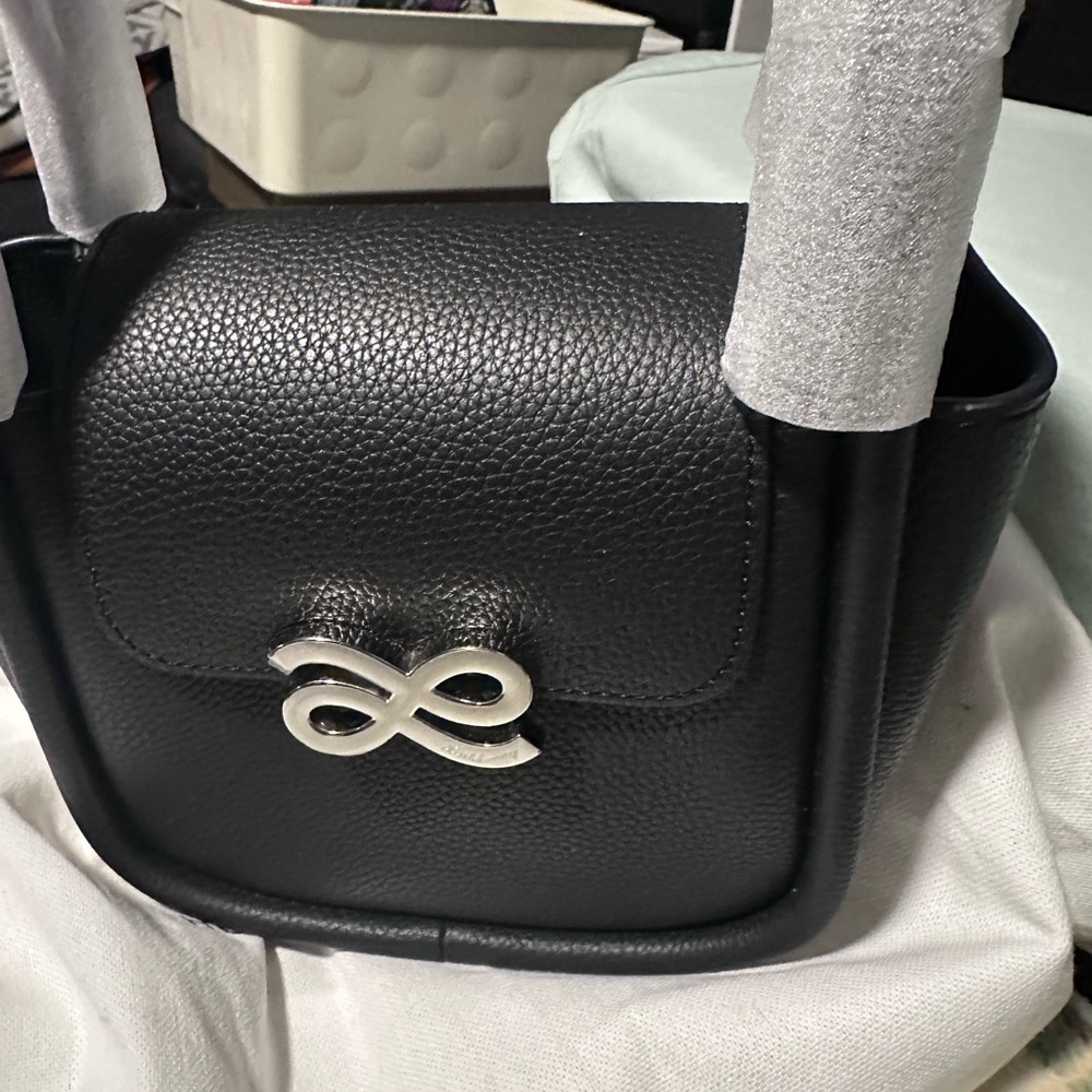 SOLD - House of Little Bunny Elegant Black Leather Bag